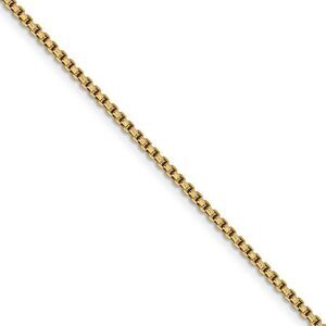 1.75mm 14k Yellow Gold Hollow Round Box Chain Necklace, 16 Inch